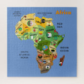 Afrika Kaart met Flags-puzzel Legpuzzel (Verticaal)