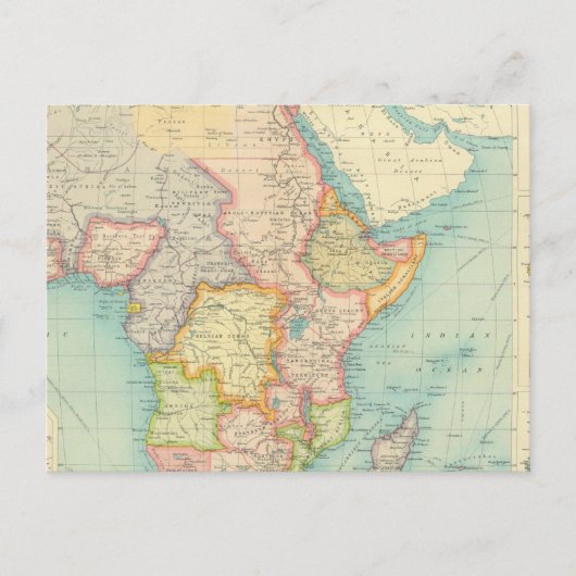 Afrika-kaart met scheepvaartroutes briefkaart (Voorkant)