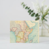 Afrika-kaart met scheepvaartroutes briefkaart (Staand voorkant)