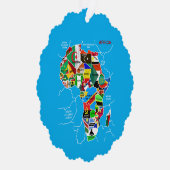 Afrika kaart met vlaggen (Rechts)