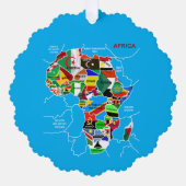 Afrika kaart met vlaggen (Voorkant)