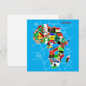 Afrika kaart met vlaggen (Voorkant / Achterkant)