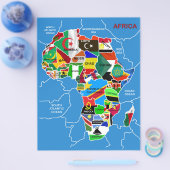 Afrika Kaart met vlaggen (Enkel)