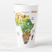 Afrika kaart met vlaggen Latte Mok (Voorkant)