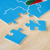 Afrika kaart met vlaggen legpuzzel (Zijkant)