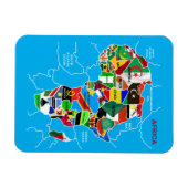 Afrika kaart met vlaggen magneet (Horizontaal)