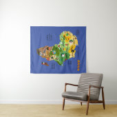 Afrika-kaart met vlaggenwerkvloerbedekking wandkleed (In Situ (horizontaal))