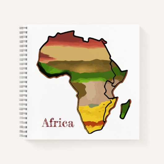 Afrika-kaart Notitieboek (Voorkant)