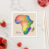 Afrika Kaart Papier Servet (Insitu)