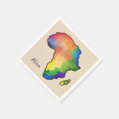 Afrika Kaart Papier Servet (Hoek)