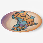 Afrika-kaart Papieren Bordje (Gekanteld)