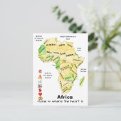 Afrika Kaart Personaliseer Aangepast (Staand voorkant)