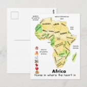 Afrika Kaart Personaliseer Aangepast (Voorkant / Achterkant)