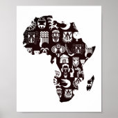 Afrika-kaart Poster (Voorkant)