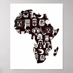 Afrika-kaart Poster