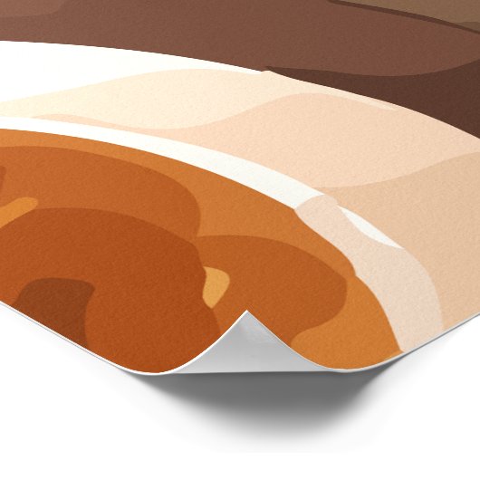 Afrika-kaart Poster (Hoek)