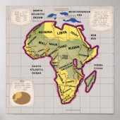 Afrika-kaart Poster (Voorkant)
