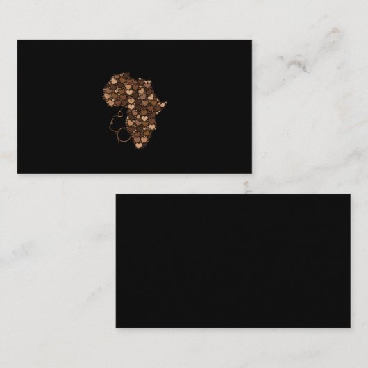 Afrika Kaart Pride Heart voor vrouwelijke meisjes  Visitekaartje (Voorkant / Achterkant)