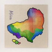 Afrika Kaart Puzzel (Horizontaal)