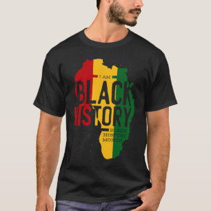 Afrika Kaart Rastafari Stijl Citaat BHM T-shirt