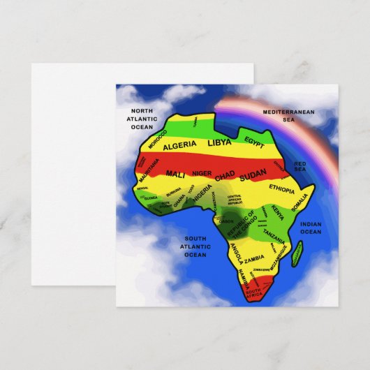 Afrika Kaart regenboogkaart (Voorkant / Achterkant)