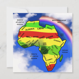 Afrika Kaart regenboogkaart