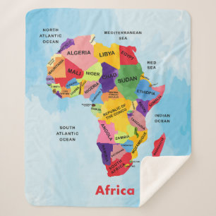 Afrika-kaart Sherpa Deken