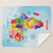 Afrika-kaart Sherpa Deken (Voorkant (horizontaal))