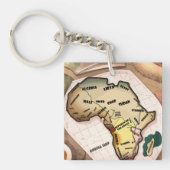 Afrika-kaart Sleutelhanger (voorkant)