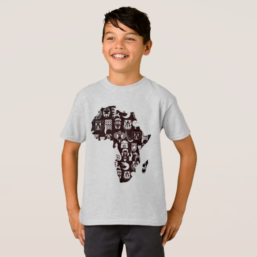 Afrika-kaart T-shirt (Voorkant volledig)