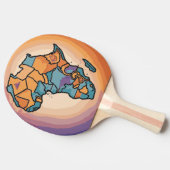 Afrika-kaart Tafeltennisbatje (Zijkant)