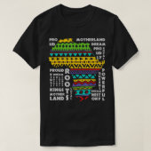 Afrika kaart Traditioneel Dashiki Patroon KunstAfr T-shirt (Design voorkant)