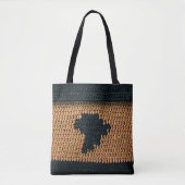Afrika kaart Unieke textuur hakmes overal op Tote Bag (Voorkant)