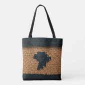 Afrika kaart Unieke textuur hakmes overal op Tote Bag (Achterkant)