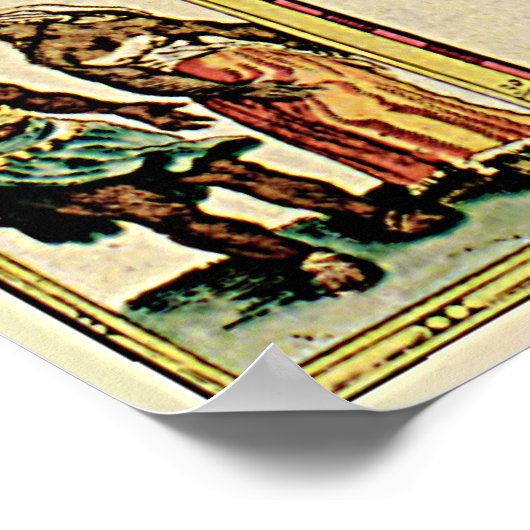  Afrika-kaart van 1660 van Willem Janszoon Blaeu Poster (Hoek)