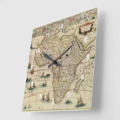  Afrika-kaart van 1660 van Willem Janszoon Blaeu Vierkante Klok (Hoek)