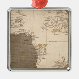 Afrika-kaart van Arrowsmith Metalen Ornament