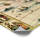 Afrika-kaart van Vintage 1660 Poster (Hoek)