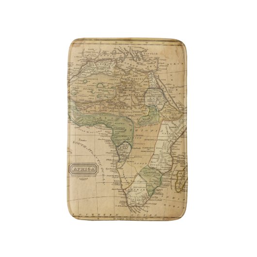 Afrika-kaart van Worcester Badmat (Voorkant Verticaal)