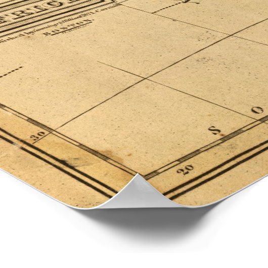 Afrika-kaart van Worcester Poster (Hoek)