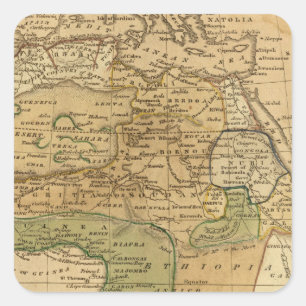 Afrika-kaart van Worcester Vierkante Sticker