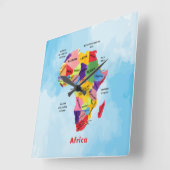Afrika-kaart Vierkante Klok (Hoek)