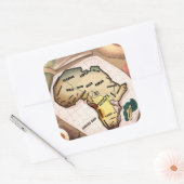 Afrika-kaart Vierkante Sticker (Envelop)