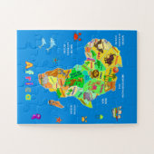 Afrika kaart voor kinderen legpuzzel (Horizontaal)