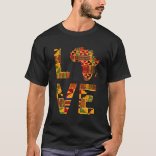 Afrika kaart voor traditioneel Afrika Kente T-shirt