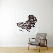 Afrika-kaart Wandkleed (In Situ (horizontaal))