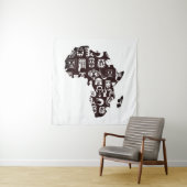 Afrika-kaart Wandkleed (In situ)