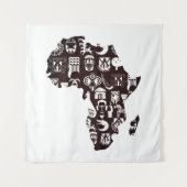 Afrika-kaart Wandkleed (Voorkant)
