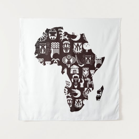 Afrika-kaart Wandkleed (Voorkant)