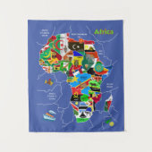 Afrika-kaart Wandkleed (Voorkant)